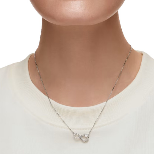 Collar De Cristal De Moda Blanco Swarovski Infinity Series