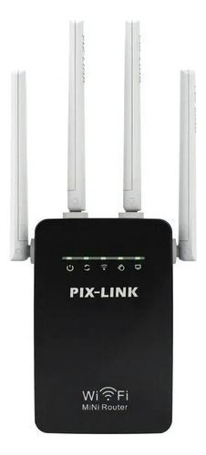 Repetidor Wifi Rompemuros Señal 4 Antenas Pix-link 