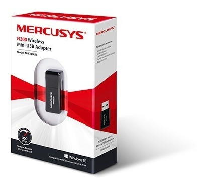 Imagen 3 de 3 de Adaptador Usb Inalámbrico Mw300um Mercusys N300mbps