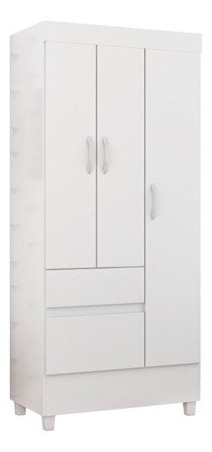 Guarda-roupas Solteiro C/ 3 Portas 2 Gav Multimóveis Cr35186 Cor Branco