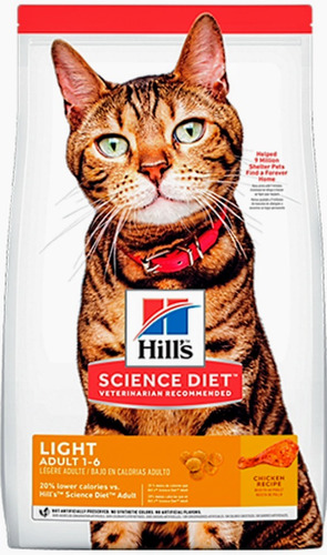 Alimento Hill's Science Diet Light Para Gato Adulto X 16 Lb