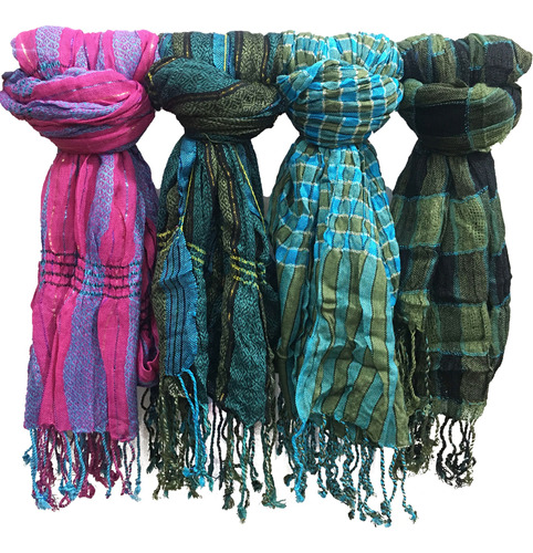 Bufandas Pashmina Unisex Set X4u   Mayor Chalina Elastizada