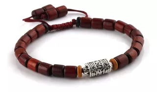 Pulsera De Mantra Budista Tibetano De Madera De Sándal...