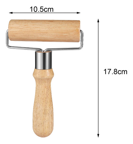 4 Paquete De 2-6 Rodillos De Madera Antiadherentes En Medio