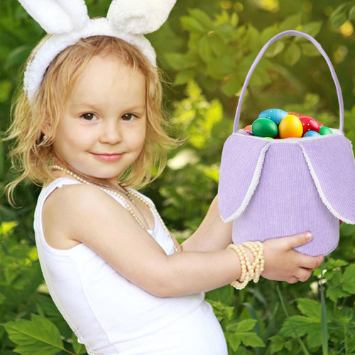 Canasta De Conejo De Para Pascua Larga Oreja De Pascua Plush