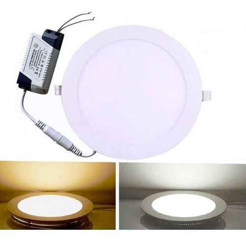 Panel Led Incrustar Redondo Luz Blanca 9w Certifica