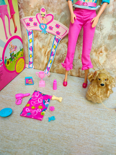 Barbie Baño Mascota Muñeca Caja Colección (Usado)