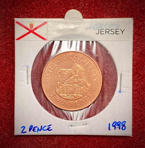 Moneda 2 Peniques Jersey 1998 Km 104 Elizabeth 2