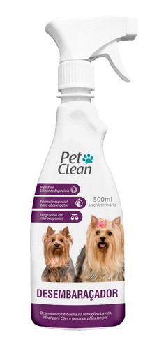 Desembaraçador Pêlos Pet Para Cachorro E Gatos Clean 500ml