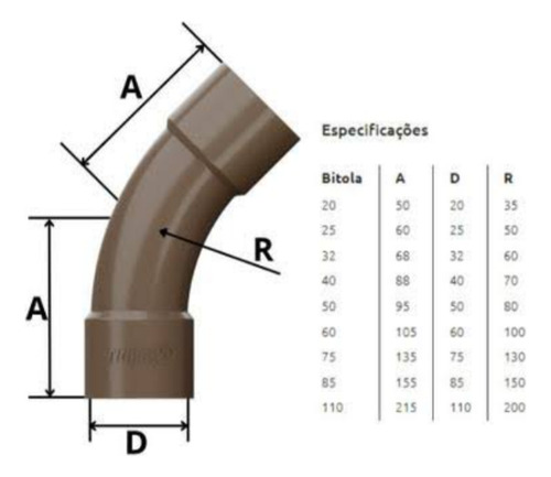 Curva 45 Soldável 20mm - 22110209 - Tigre (kit 5 Pçs)
