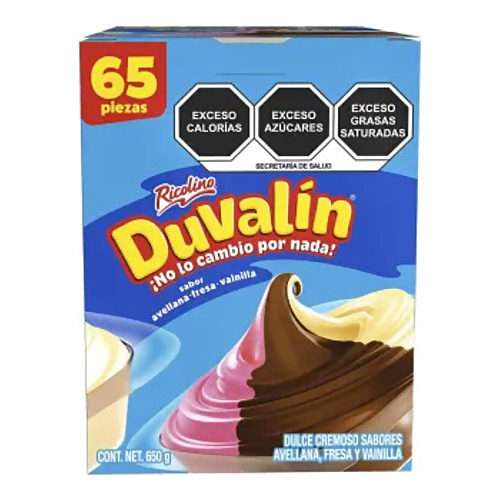 Dulce Cremoso Duvalin Ricolino Trisabor 65 Piezas