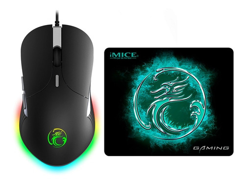 Mouse Optico Gamer Imice X6 6400 Dpi + Mousepad Generico S