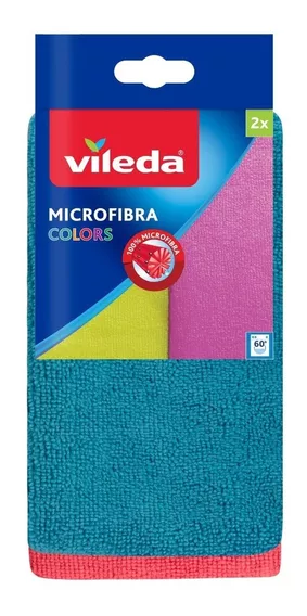  Paño 100% Microfibra Trapo Repasador Absorbente X 2 Unidades Color Rosa Y Verde