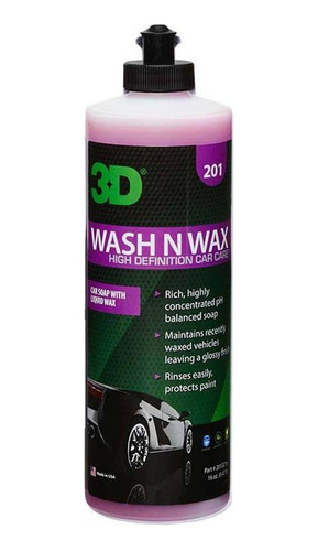 3d Wash N Wax Shampoo Ph Neutro Con Cera 500ml