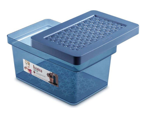 Caja Con Tapa 8,5l Azul Ordene Or85503 Liso