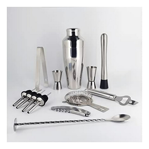 Kit, Juego De Utensilios Coctelera 750-600ml 550ml Bar Barma