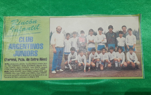 Argentinos Juniors De Parana .cat.1978 Miniposter