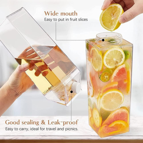 Garrafas De Água De Caixa De Leite De 17 Oz/500 Ml, Garrafa