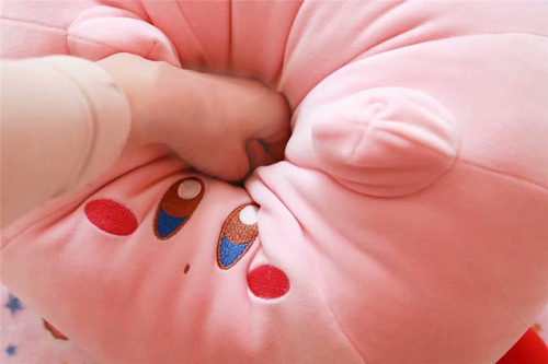 Q Linda Muñeca De Peluche De Dibujos Animados Kirby Pillow,