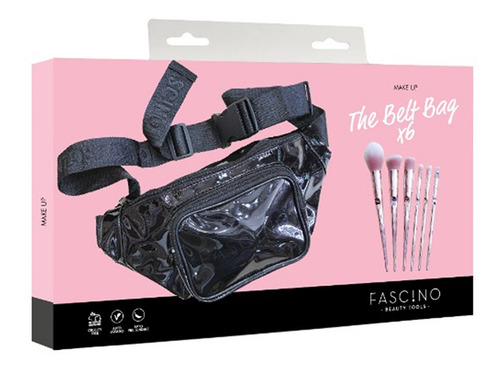 Imagen 10 de 10 de Brochas Pinceles Maquillaje Set Fascino Riñonera Belt Bag