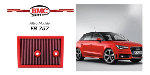 Filtro De Ar Esportivo Bmc Inbox- Audi A1 1.4 Tfsi 12 A 18