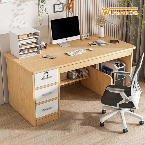 Escritorio Estudiantil Computadora P/ Oficina Con 3 Cajones