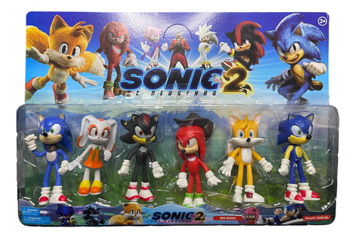 Bonecos Sonic E Amigos Kit Com 6 Personagens Para Presente