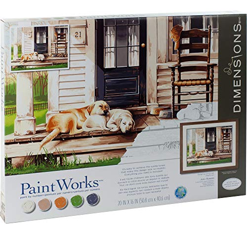 Kit De Pintura Por Números Lazy Dog Days 51 X 41 Cm