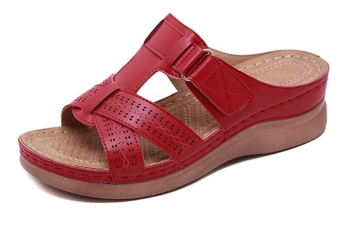 Sandalias Vintage Premium Ortopédico Aberto Toe Feminino