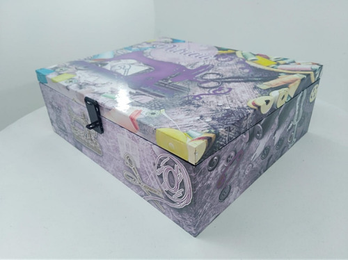 Imagen 9 de 10 de Costurero De Madera Vintage Violeta Con Divisiones