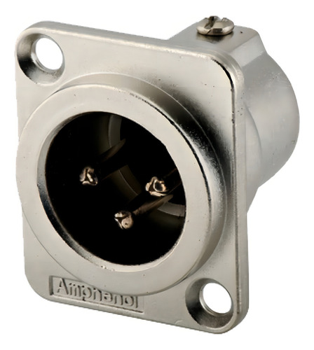 Ficha Conector Canon Xlr Amphenol Macho Chasis Ac3mdz