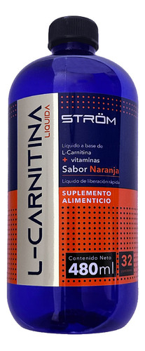 Strom L-carnitina Liquida Con Complejo B 480 Ml Sabor Naranja