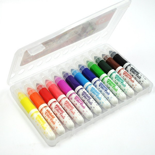Plumones De Colores Jumbo Lavables Preescolar Niños 12pz