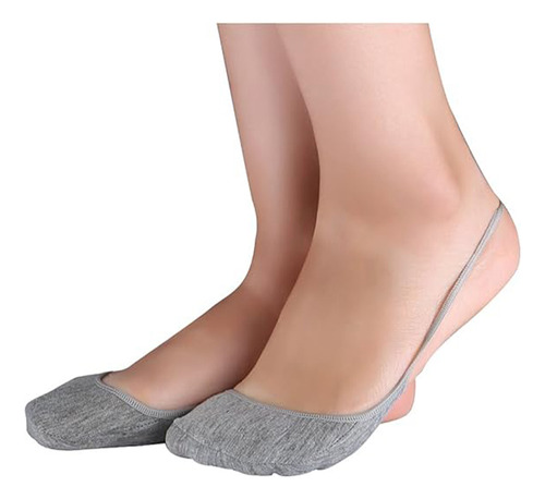 5 Pares De Calcetines Invisibles Con Forro Antideslizante