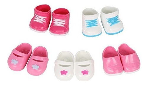 Huang Cheng Toys 5 Pares De Baby Doll Shoes Para 1516 Pulgad