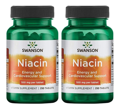 Niacin Niacina 250 Tab 100mg Swanson Pack 2x Enviogratis