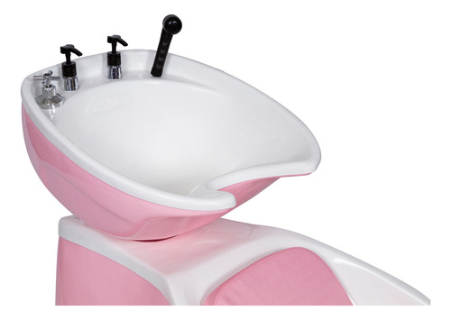 Cadeira Lavatório Cabeleireiro Neon Shampoo Retro - Cor Rosa Bebê 127v