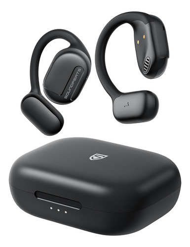 Audífonos Soundpeats Gofree Con Bluetooth/conducción X Aire Color Negro Luz Negro