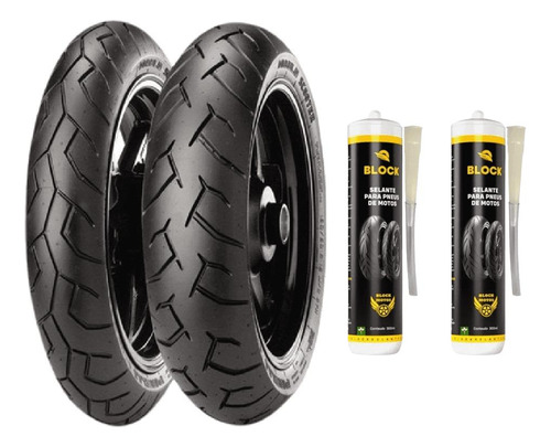 Pneu 100/90-14 + 90/90-14 Diablo Scooter Pirelli + Selantes