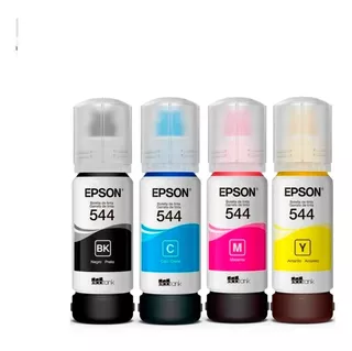 Kit 4 Tintas Epson T544 Ecotank L3110 L3150 L5190 Originales