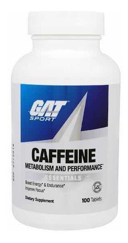 Gat Sport Caffeine 200mg 100 Tabletas Cafeina Pura