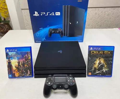 PS4 PRO 1 TB, 2 jogos + 2 controles original + suporte para