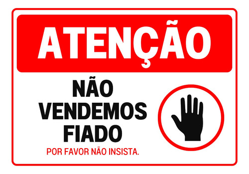 Placa Não Vendemos Fiado | 30x20, Para Impressão