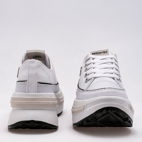 Tenis Chunky Para Mujer American Polo 2572, Blanco Ce D7