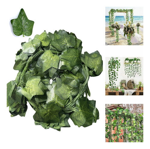 10pcs Enredaderas De Follaje Artificial Guías Colgantes Hoja De Vid