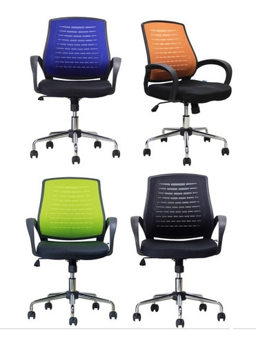 Silla Ejecutiva Dinamic Color Negro Azul Verde Naranja 