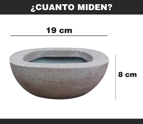 Imagen 3 de 5 de Maceta Minimalista Tipo Tazan Beige .37