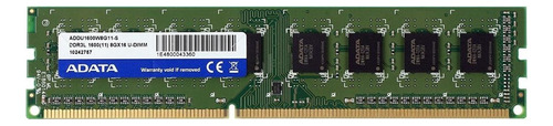 Memoria Ram Adata Ddr3l 8gb 1600mhz Udimm Addu1600w8g11-s