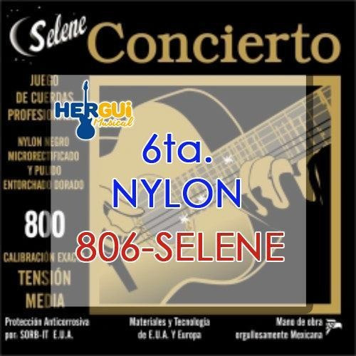 Cuerda 6ta Nylon Negro Selene 806-selene