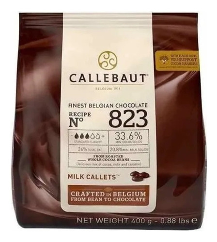 Chocolate Belga Ao Leite Em Gotas 400g 823 33,6% Callebaut
